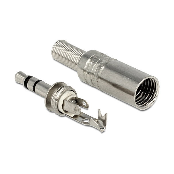 DeLOCK 65532 Conector estéreo 3,5 mm 3 Pin con protección para cables