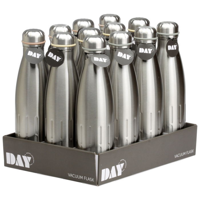 Day Termo Botella 500 Ml Acero Inoxidable Doble Pared Colores Surtidos No Apto Lavavajillas