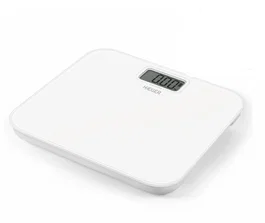 Haeger BS-DIG.015A Báscula de Baño Digital Rectangular Blanca - Tecnología Cinética Sin Pilas, Ecológica, Pantalla LCD, Hasta 180 kg