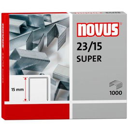 Novus 23-15 Grapas Super para Grapadoras de Gruesos Caja 1000 Ud