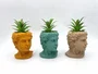 DKD Home Decor Maceta de Cemento Figura Hombre Surtida 10,5x10,5x18,5 cm