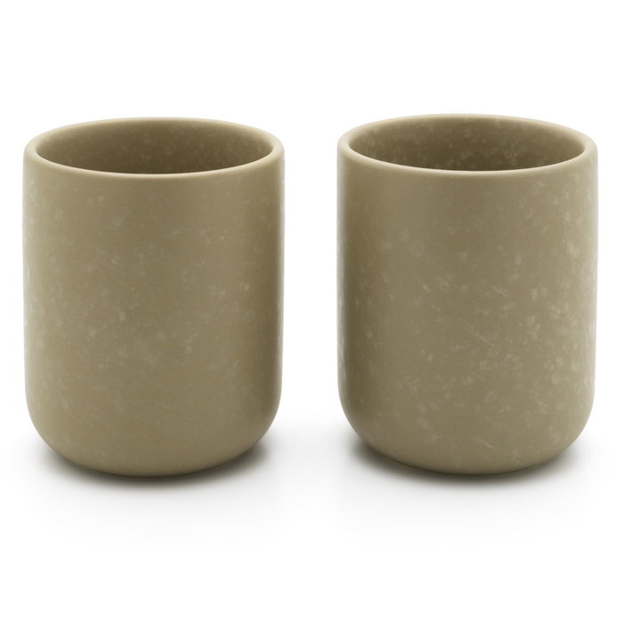 Bredemeijer Tazas de té Umea Beige con Posavasos de Acacia (Set de 2 unidades) Bredemeijer Tazas de té Umea Beige con Posavasos de Acacia (Set de 2 unidades)