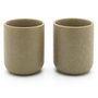 Bredemeijer Tazas de té Umea Beige con Posavasos de Acacia (Set de 2 unidades)
