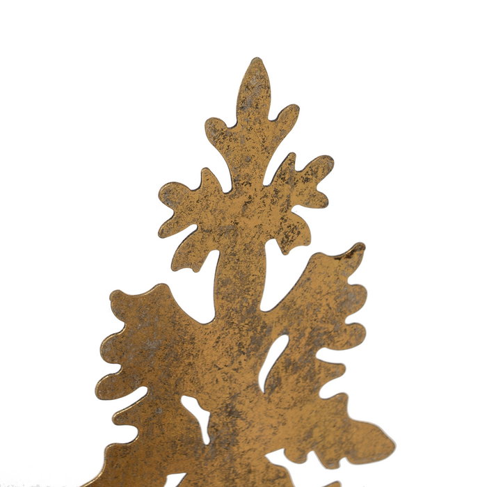 Portavelas Árbol Oro Metal Decoración 22 X 11 X 41,50 cm