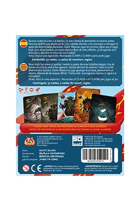 Sd games Juego de Mesa Claim: Alianzas - Juego de Cartas Estratégico para 2 Jugadores