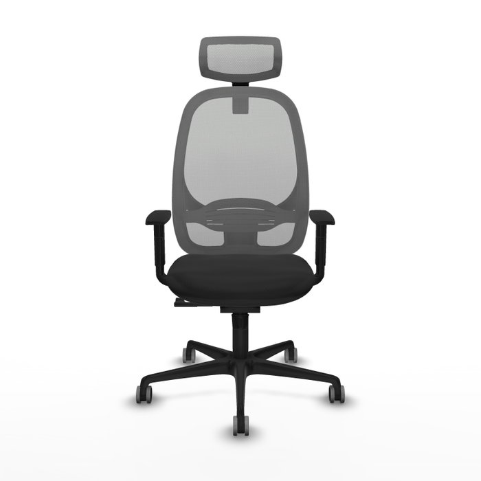 PIQUERAS Y CRESPO Silla de oficina Cilanco con mecanismo Sincro, Negro y Gris PIQUERAS Y CRESPO Silla de oficina Cilanco con mecanismo Sincro, Negro y Gris