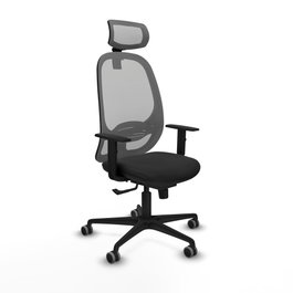 PIQUERAS Y CRESPO Silla de oficina Cilanco con mecanismo Sincro, Negro y Gris