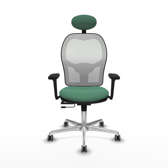 PIQUERAS Y CRESPO Silla de oficina Jorquera con mecanismo Sincro/Traslack, Verde esmeralda y Blanco PIQUERAS Y CRESPO Silla de oficina Jorquera con mecanismo Sincro/Traslack, Verde esmeralda y Blanco