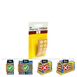 Celo mtap ø13mm Caja 10 Blisters 200 Tapones Adhesivos PVC Color Pino