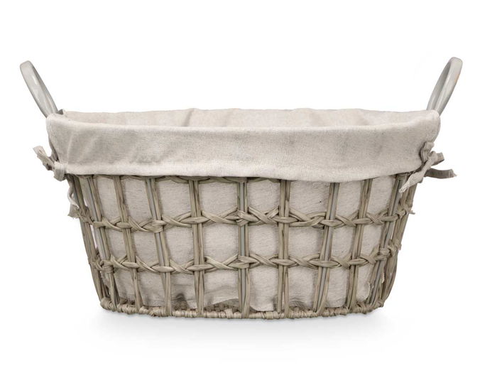 Kipit Cesto Redondo Asas Gris Pequeño 45x40x25 cm (Set de 12)