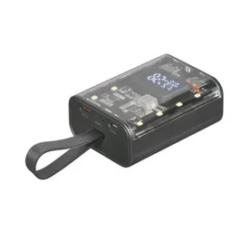 Mars Gaming Powerbank 10000mAh MPK-10K, 22.5W Carga Rápida PD3.0 QC3.0, Negra, con Linterna LED y Pantalla