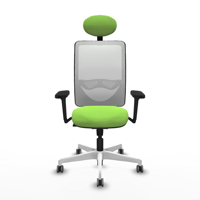 PIQUERAS Y CRESPO Silla de oficina Zulema con mecanismo Sincro, Tela Pistacho y Malla Blanco PIQUERAS Y CRESPO Silla de oficina Zulema con mecanismo Sincro, Tela Pistacho y Malla Blanco