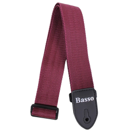 Correa Basso para Guitarra y Bajo Burdeos 5 cm