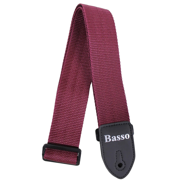 Correa Basso para Guitarra y Bajo Burdeos 5 cm Correa Basso para Guitarra y Bajo Burdeos 5 cm