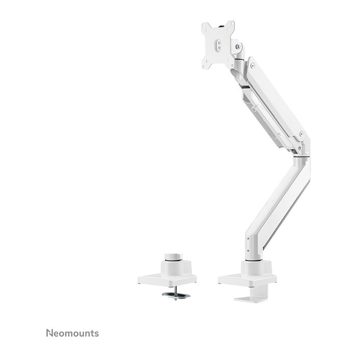 Neomounts NM-D775WHITEPLUS Brazo para Pantallas hasta 49" (124 cm) Curvas y Planas, Soporte de Escritorio con Resorte de Gas, Blanco