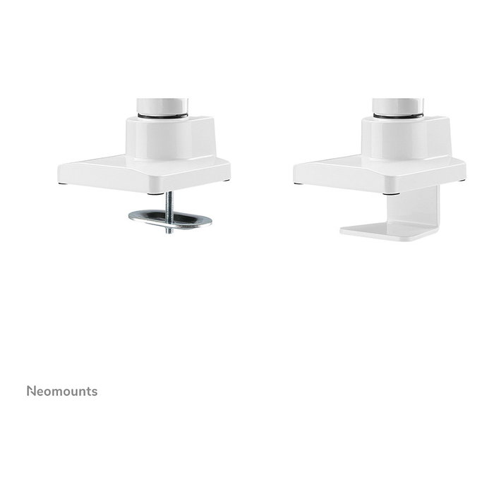 Neomounts NM-D775WHITEPLUS Brazo para Pantallas hasta 49" (124 cm) Curvas y Planas, Soporte de Escritorio con Resorte de Gas, Blanco