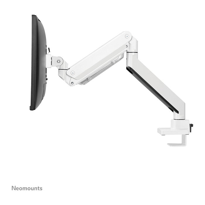 Neomounts NM-D775WHITEPLUS Brazo para Pantallas hasta 49" (124 cm) Curvas y Planas, Soporte de Escritorio con Resorte de Gas, Blanco