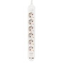 Edm Base múltiple 6 tomas Schuko con interruptor y 2 USB (A+C), blanca