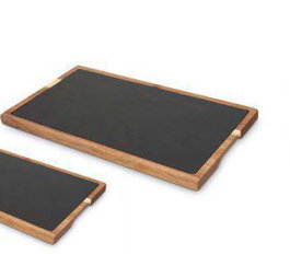 Tabla de Acacia con Pizarra 32,5x17,5 cm.