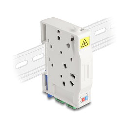 DeLOCK 85935 Caja de conexión de fibra óptica para carril DIN