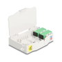DeLOCK 85935 Caja de conexión de fibra óptica para carril DIN con 2 x SC Simplex
