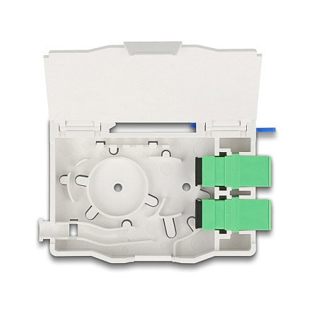 DeLOCK 85935 Caja de conexión de fibra óptica para carril DIN con 2 x SC Simplex