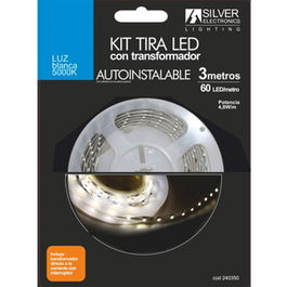 Tiras LED Silver Electronics 240350 5000K Blanco 3M
