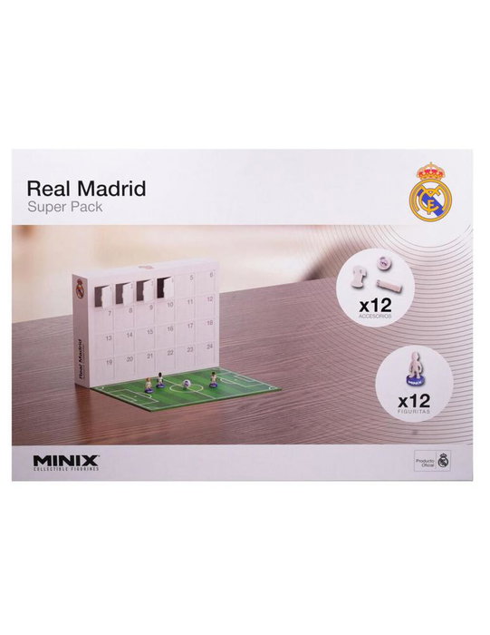 Minix Calendario Adviento Super Pack Real Madrid con 12 Figuras de Jugadores como Mbappé y Bellingham