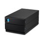 LaCie 2big RAID 8TB Unidad de disco duro de escritorio 3.5" USB-C 3.2 RAID 0/1/JBOD 7200 RPM compatible con Mac y Windows - Negro