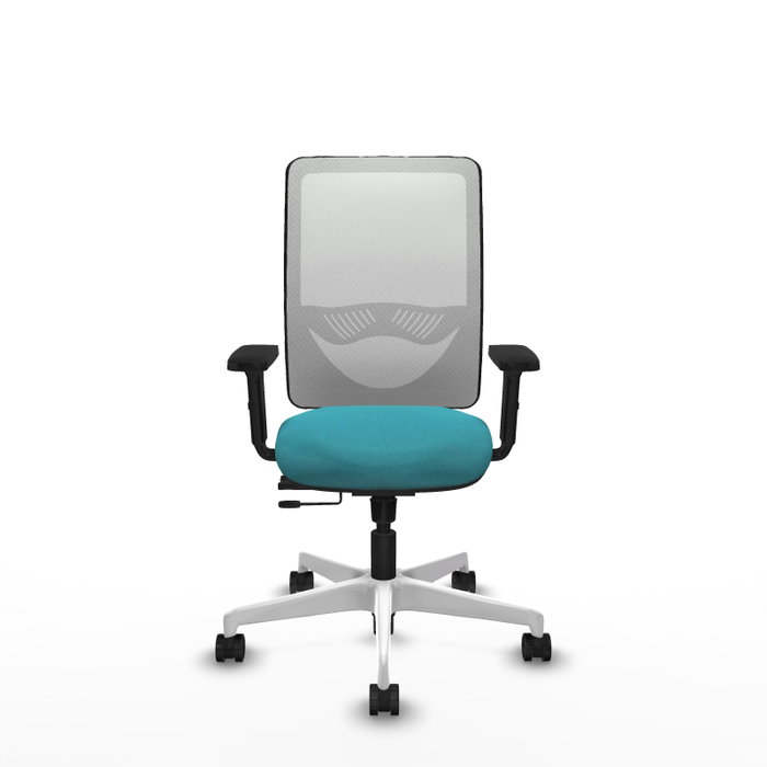 PIQUERAS Y CRESPO Silla de Oficina Zulema con Mecanismo Sincro/Traslack, Tela Turquesa y Malla Blanca PIQUERAS Y CRESPO Silla de Oficina Zulema con Mecanismo Sincro/Traslack, Tela Turquesa y Malla Blanca