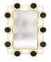 DKD Home Decor Espejo Metal PVC 70x2x100 Dorado y Negro
