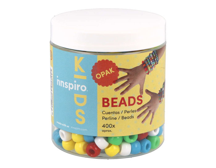 Innspiro Cuentas de Plástico Eco Grosella Multicolor Opaco 9mm