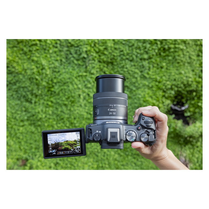 Canon EOS R8 Cámara Mirrorless Full Frame 24.2 MP con Lente RF 24-50mm F4.5-6.3 IS STM Kit, Sensor CMOS, 4K Ultra HD, Pantalla Táctil, Negro