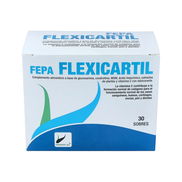 Fepadiet Fepa-Flexicartil 30 Sobres - Complemento alimenticio para cartílago con Glucosamina, Condroitina, Ácido Hialurónico y Vitamina C Fepadiet Fepa-Flexicartil 30 Sobres - Complemento alimenticio para cartílago con Glucosamina, Condroitina, Ácido Hialurónico y Vitamina C