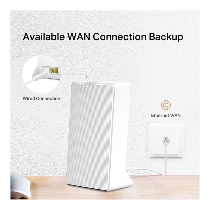 TP-Link Mercusys MB110-4G Enrutador WiFi N300 4G LTE + Módem LTE, Banda 2.4 GHz, Ethernet, 2 Puertos LAN, Velocidad hasta 300 Mbps, Blanco