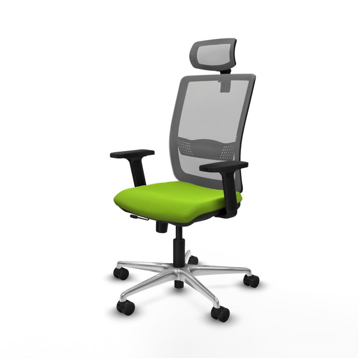 PIQUERAS Y CRESPO Silla de oficina Haches Pistacho/Gris con mecanismo Sincro/Traslack PIQUERAS Y CRESPO Silla de oficina Haches Pistacho/Gris con mecanismo Sincro/Traslack