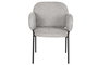 DKD Home Decor Silla Urban Jason 24 Poliester Metal Gris Negro 60 x 62 x 84 cm (2 Unidades)