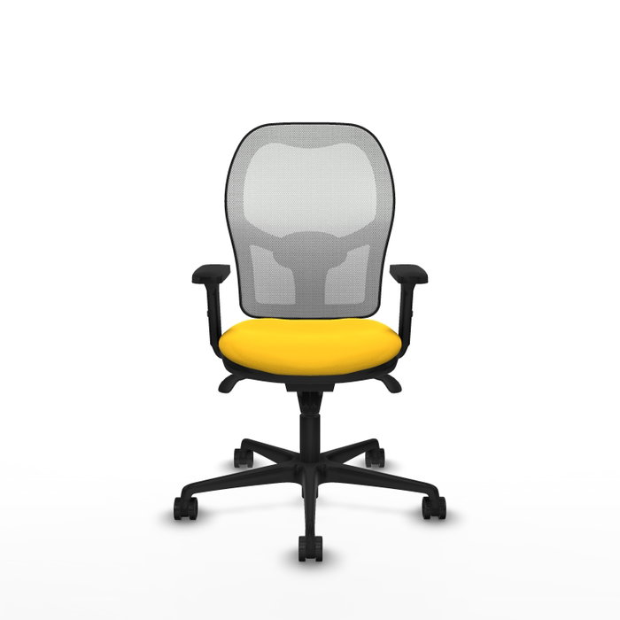 PIQUERAS Y CRESPO Silla de oficina Jorquera con mecanismo Sincro, Amarillo y Blanco PIQUERAS Y CRESPO Silla de oficina Jorquera con mecanismo Sincro, Amarillo y Blanco