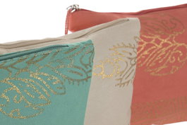 DKD Home Decor Neceser Mediterraneo Verde Beige 5 x 25 x 20 cm (3 Unidades)