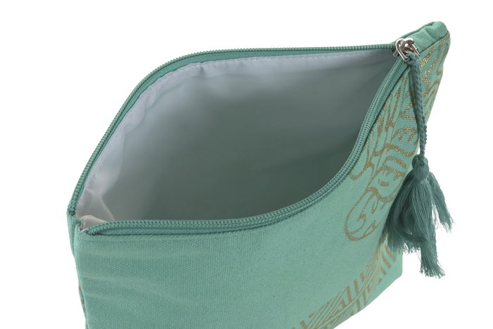 DKD Home Decor Neceser Mediterraneo Verde Beige 5 x 25 x 20 cm (3 Unidades)