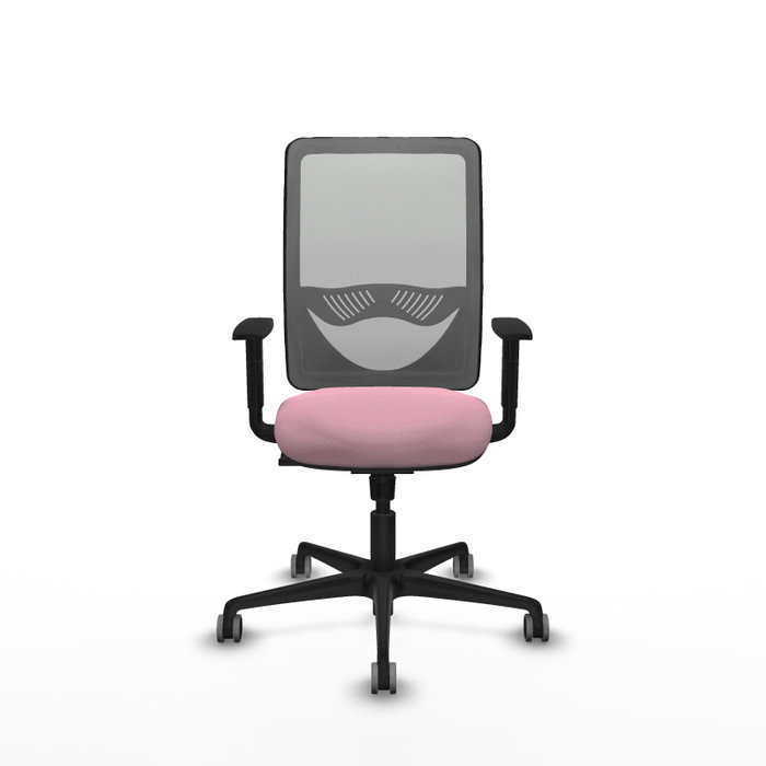 PIQUERAS Y CRESPO Silla de oficina Zulema con mecanismo Sincro, Rosa y Gris