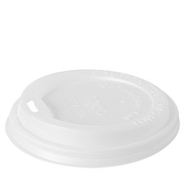 Duni Thank You Tapa Vaso 35/45 cl - Blanca, Cpla, Diámetro 9.3 cm (800u)