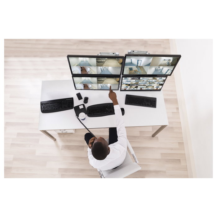 Ergotron LX Dual Stacking Arm Tall Pole con mástil alto Ergotron LX Dual Stacking Arm Tall Pole con mástil alto