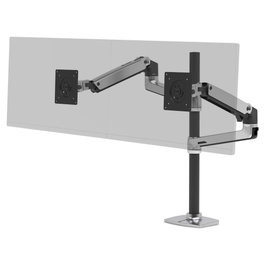 Ergotron LX Dual Stacking Arm Tall Pole con mástil alto