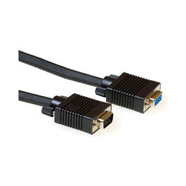 ACT Cable de extensión VGA macho-hembra de 1,8 m, negro
