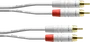 Cordial Cable de Audio RCA Doble 3 Metros Blanco
