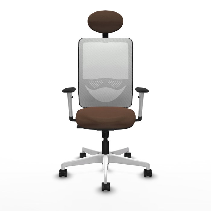 PIQUERAS Y CRESPO Silla de oficina Zulema con mecanismo Sincro, Marrón y Blanco PIQUERAS Y CRESPO Silla de oficina Zulema con mecanismo Sincro, Marrón y Blanco