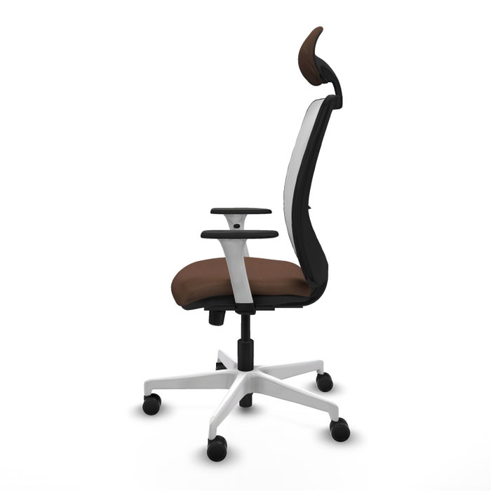 PIQUERAS Y CRESPO Silla de oficina Zulema con mecanismo Sincro, Marrón y Blanco PIQUERAS Y CRESPO Silla de oficina Zulema con mecanismo Sincro, Marrón y Blanco