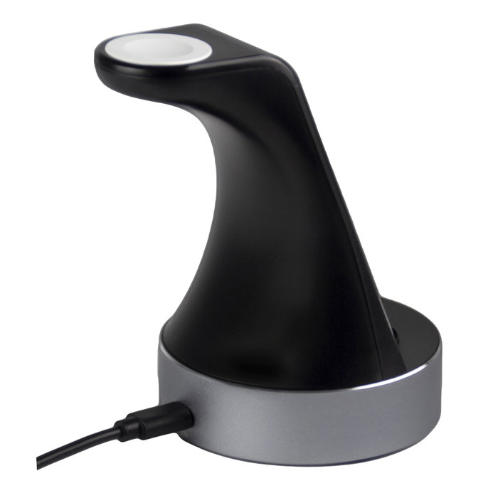 Verbatim WCS-02 Aluminium 2-in-1 Qi Wireless+Apple Watch Charger en schwarz / silber Verbatim WCS-02 Aluminium 2-in-1 Qi Wireless+Apple Watch Charger en schwarz / silber