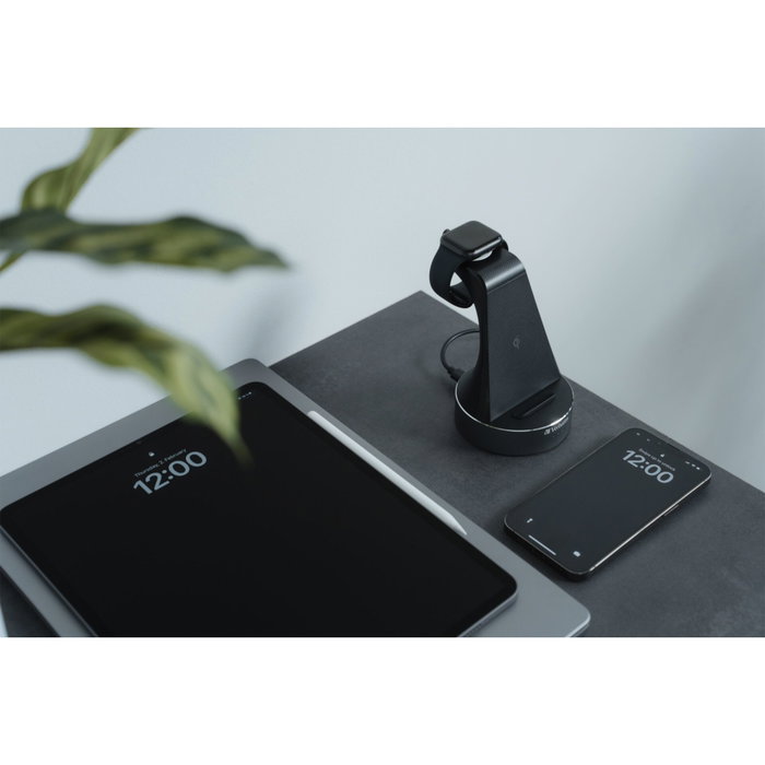 Verbatim WCS-02 Aluminium 2-in-1 Qi Wireless+Apple Watch Charger en schwarz / silber Verbatim WCS-02 Aluminium 2-in-1 Qi Wireless+Apple Watch Charger en schwarz / silber